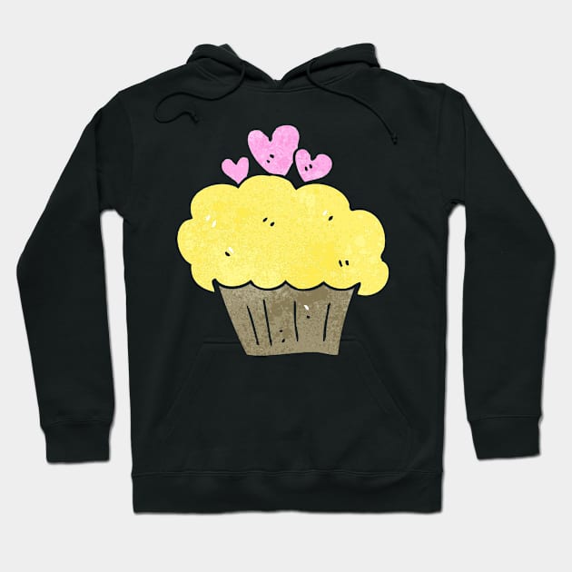 Heart Yellow Cupcake Sweet Dessert Love Sugar Food Foodie Cute Funny Happy Sarcastic Gift Hoodie by EpsilonEridani